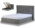 Hotel Dark Grey Double Ottoman Storage Bed Frame