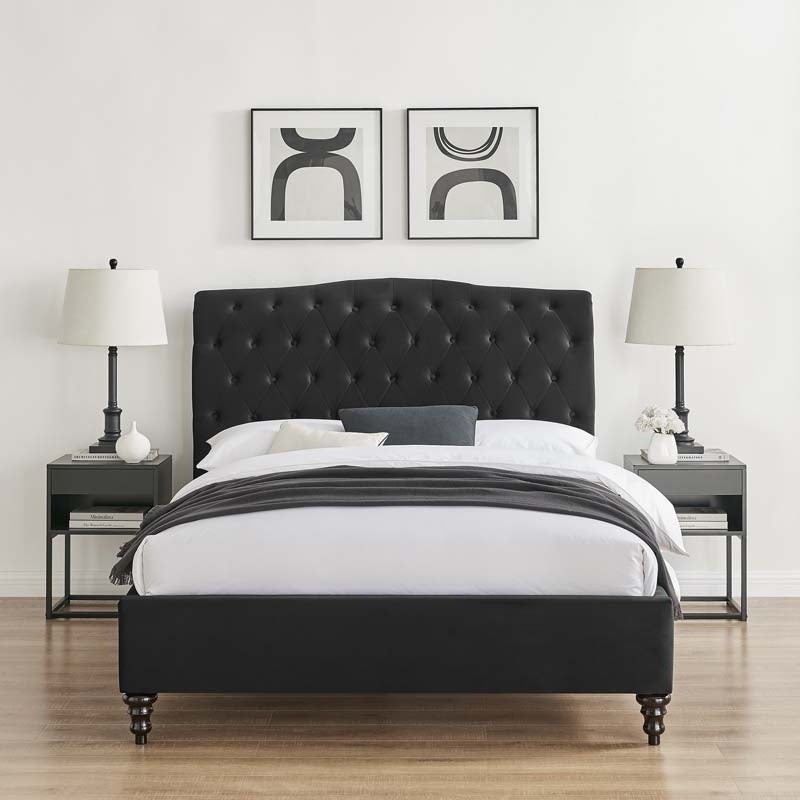Rosemary Black Double Bed Frame