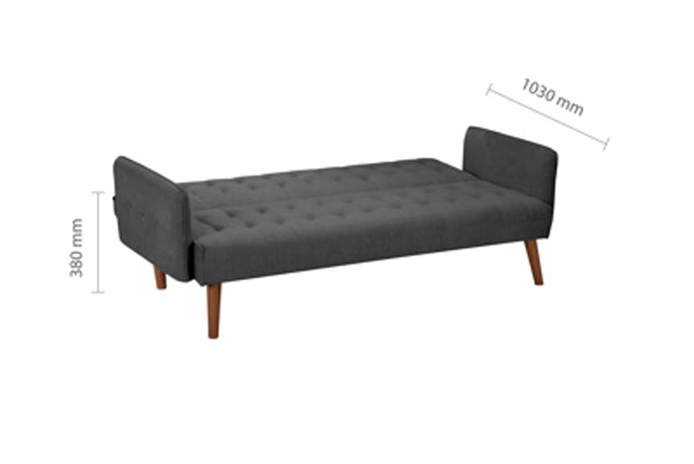 Hudson Charcoal Contemporary Sofa Bed