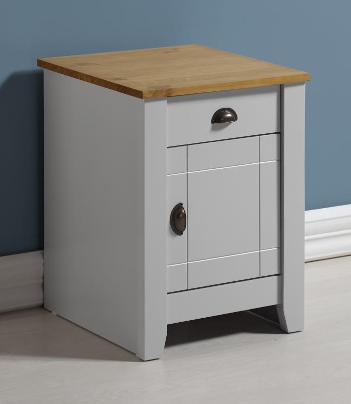 London Grey Bedside Locker
