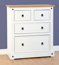 Corona White 2+2 Drawer Chest
