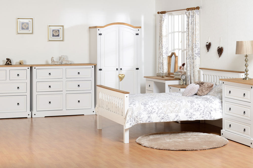 Corona White 2+2 Drawer Chest