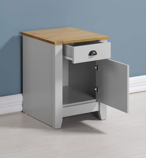 London Grey Bedside Locker