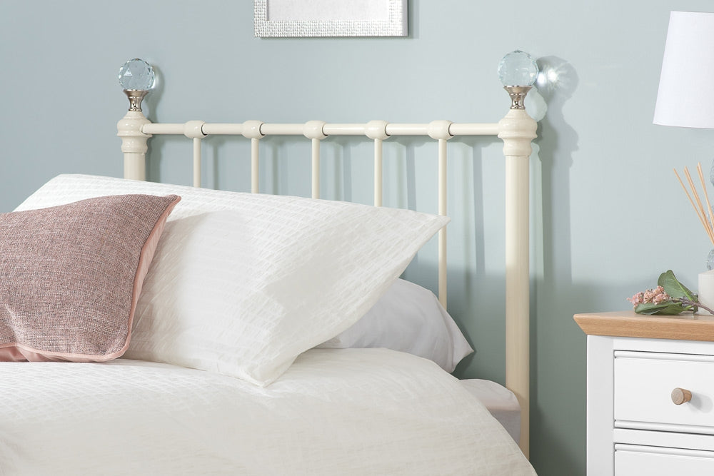 Jessie Cream Single Bed Frame
