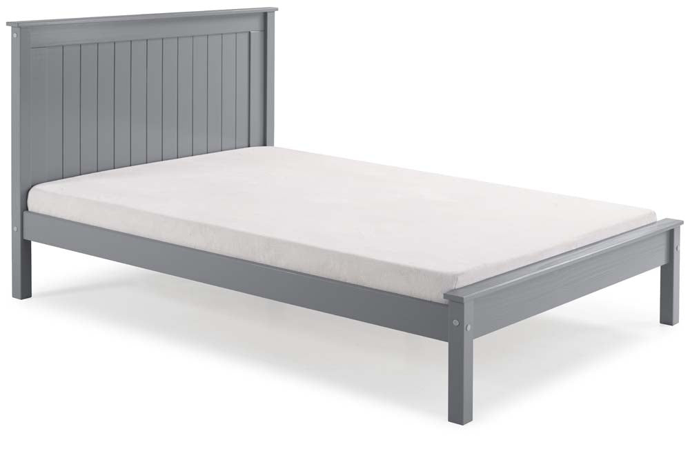 Taurean Grey Low Foot Single Bed Frame