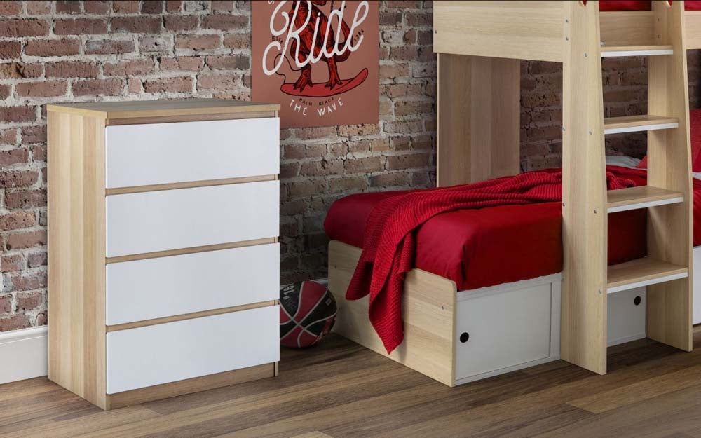 Eternal White 4 Drawer Chest