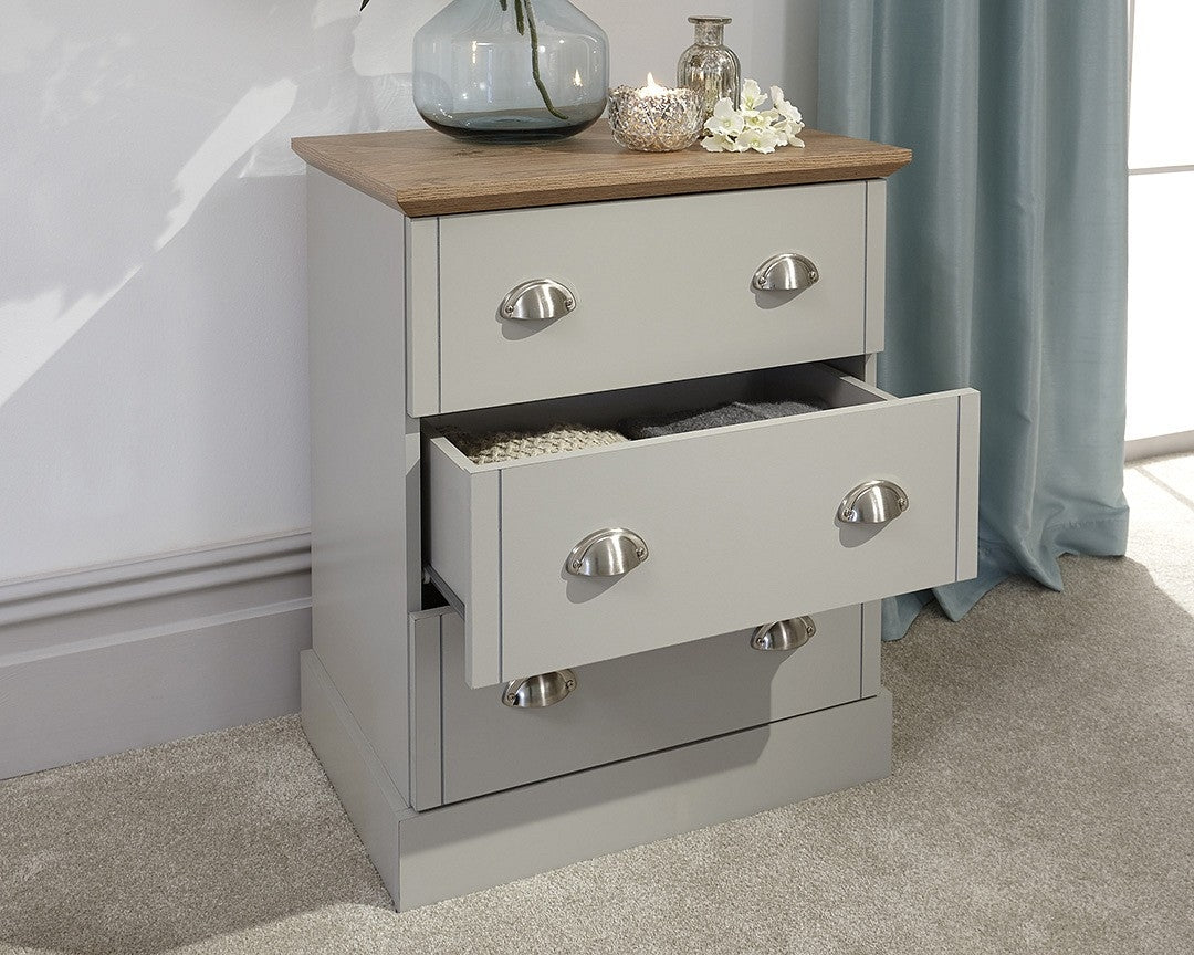 Kent Grey 3 Drawer Chest