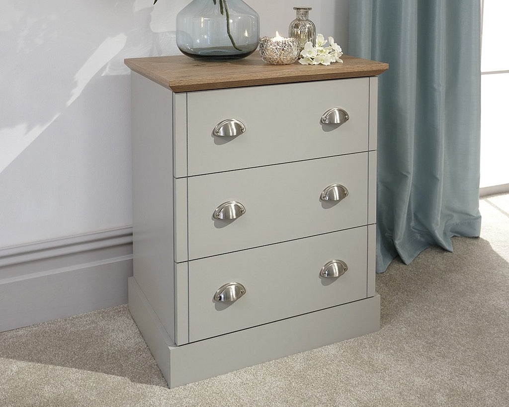 Kent Grey 3 Drawer Chest