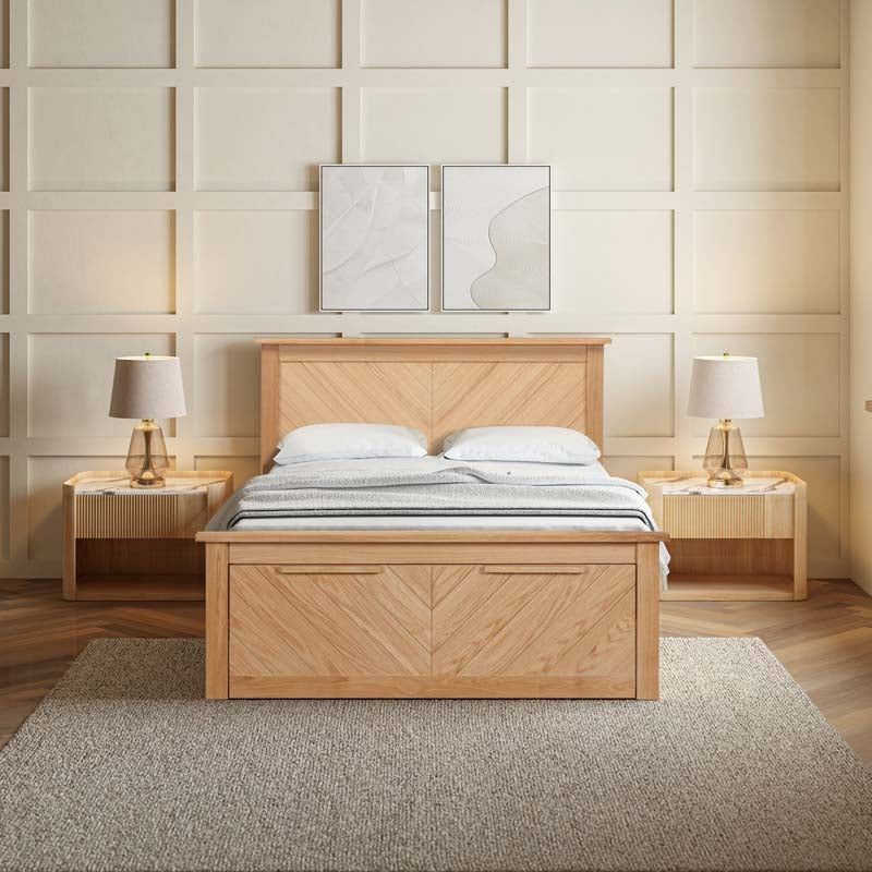 Kendle Oak Super King Size Storage Bed Frame