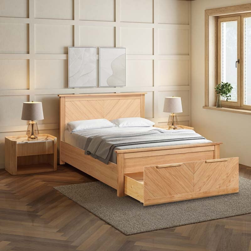 Kendle Oak King Size Storage Bed Frame