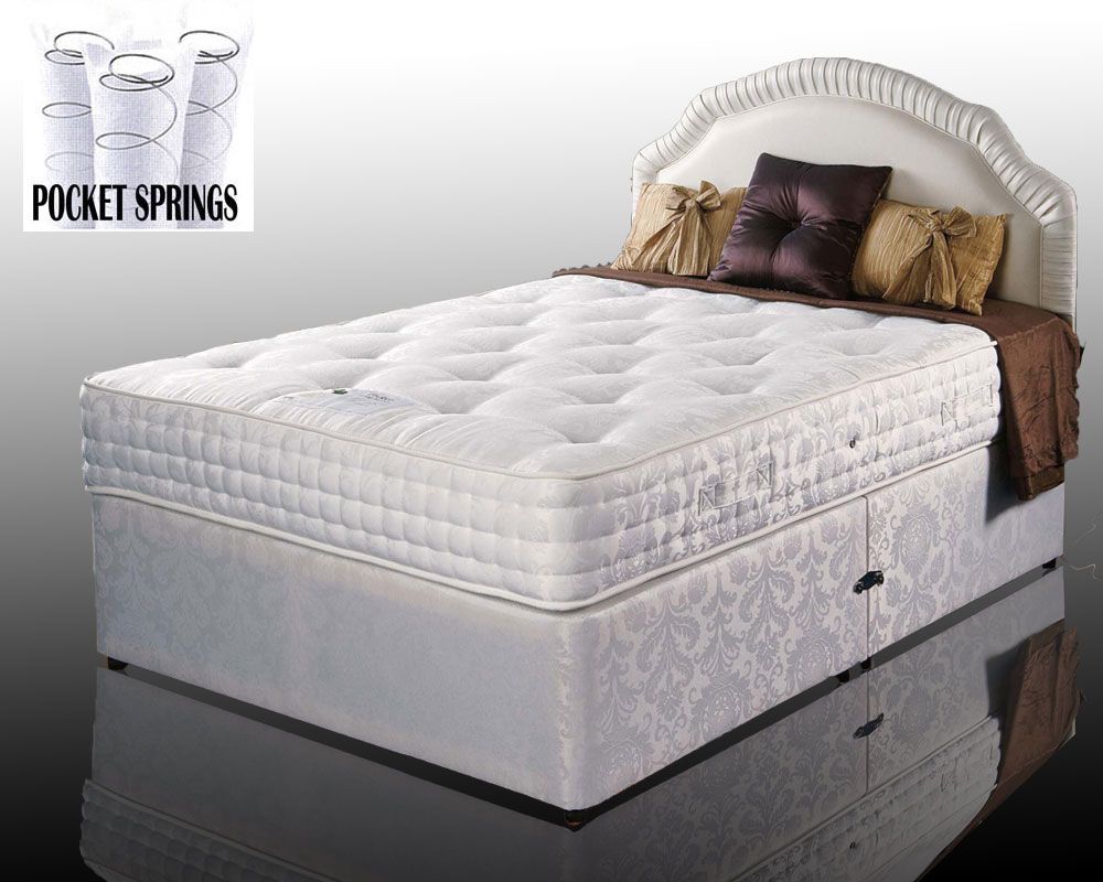 Kozee Rose Luxury Pocket 1000 Three Quarter (3/4) Divan Bed