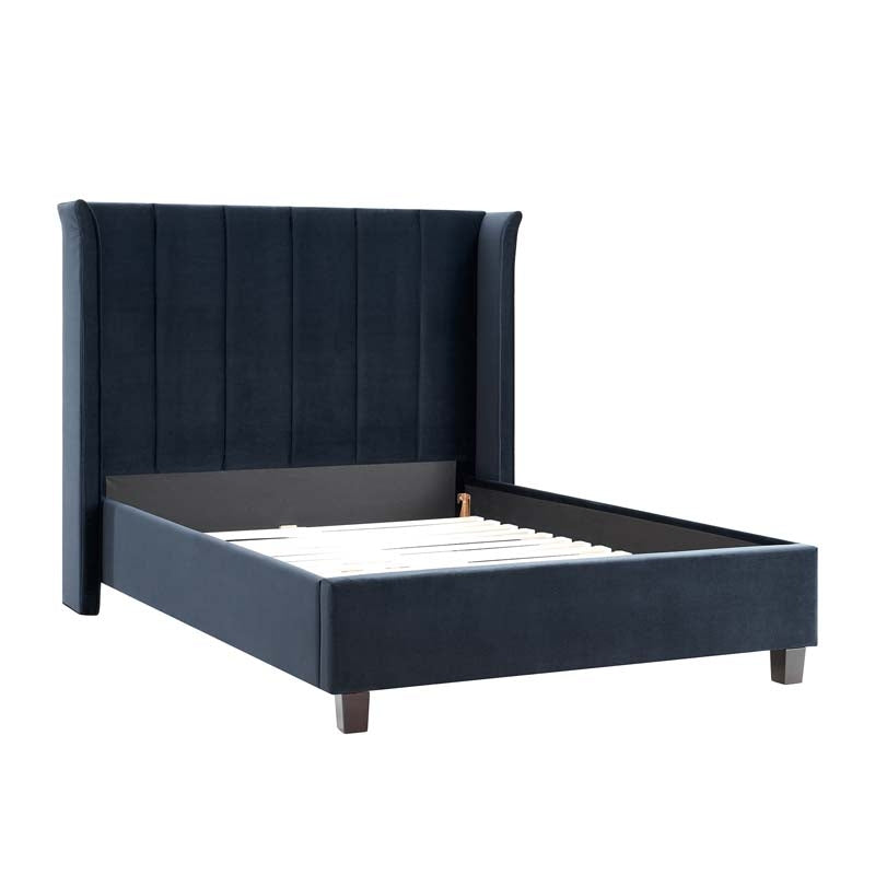 Poland Navy Blue King Size Bed Frame