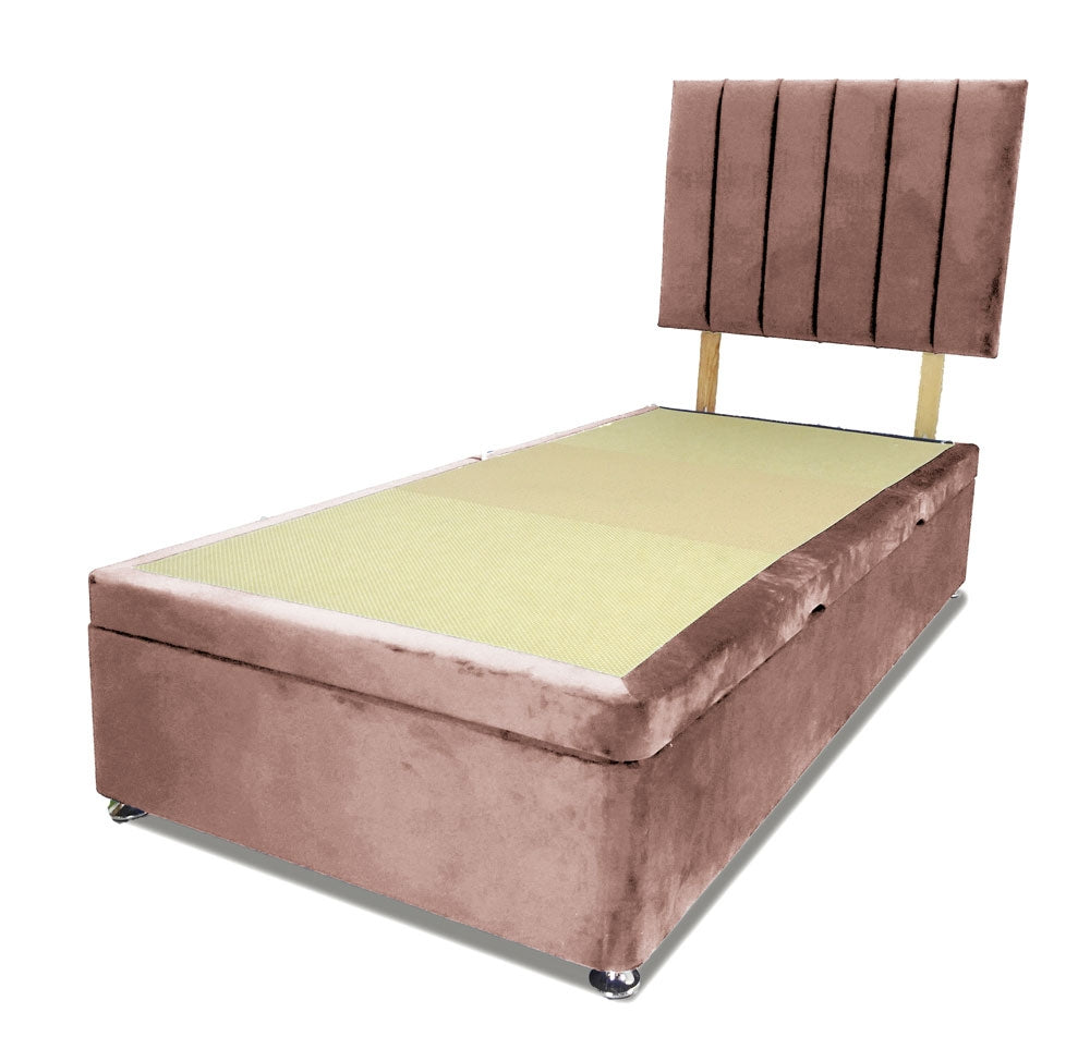 Regency Rose Single Side Lift Ottoman Divan Base With Horizon Headboard