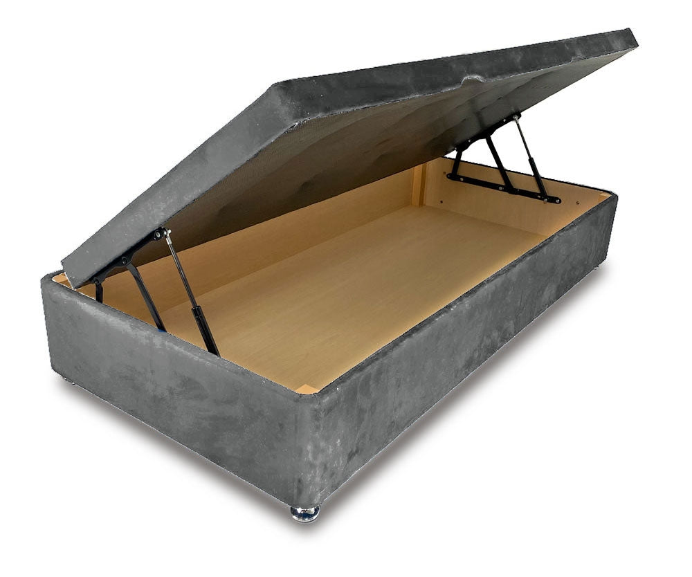 Plush Steel Single Side Lift Ottoman Divan Base With Horizon Headboard