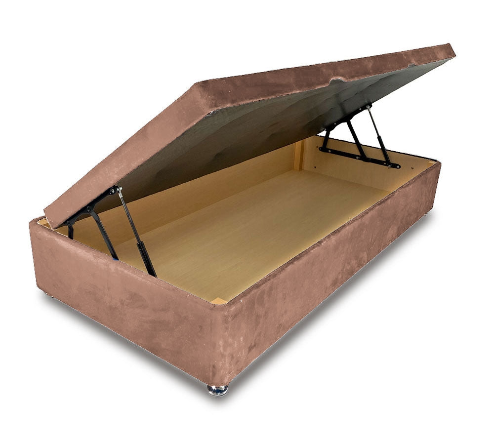 Regency Rose Single Side Lift Ottoman Divan Base With Square Headboard