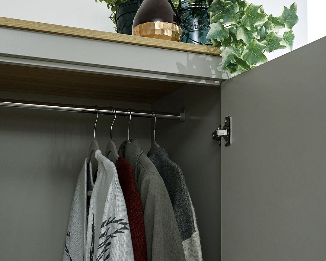 Lancashire Grey 2 Door 2 Drawer Wardrobe
