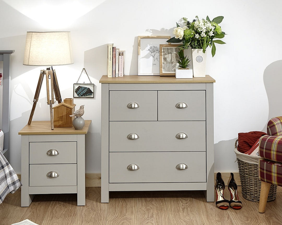 Lancashire Grey 2+2 Drawer Chest