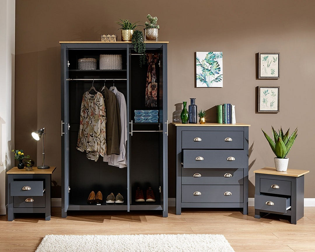 Lancashire Slate 4 Piece Bedroom Furniture Set