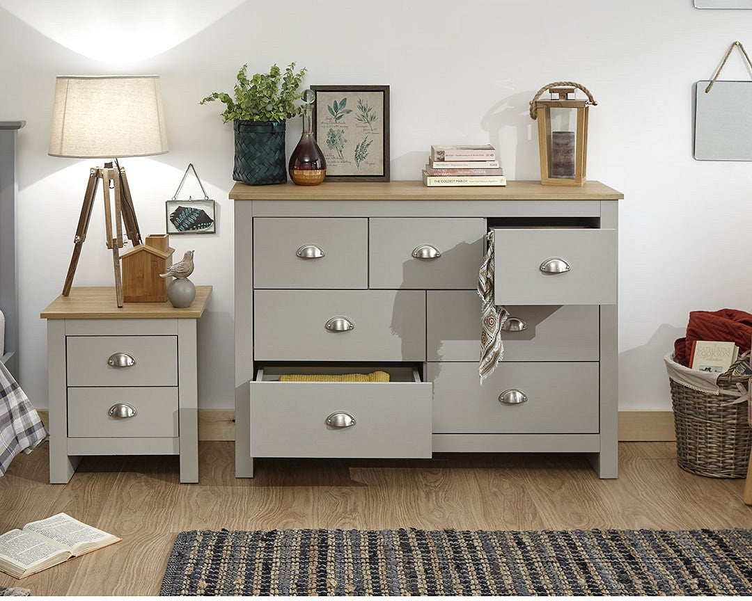 Lancashire Grey 7 Drawer Merchant Chest