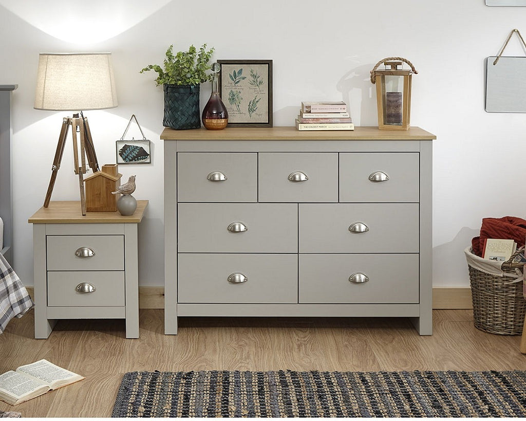 Lancashire Grey 7 Drawer Merchant Chest