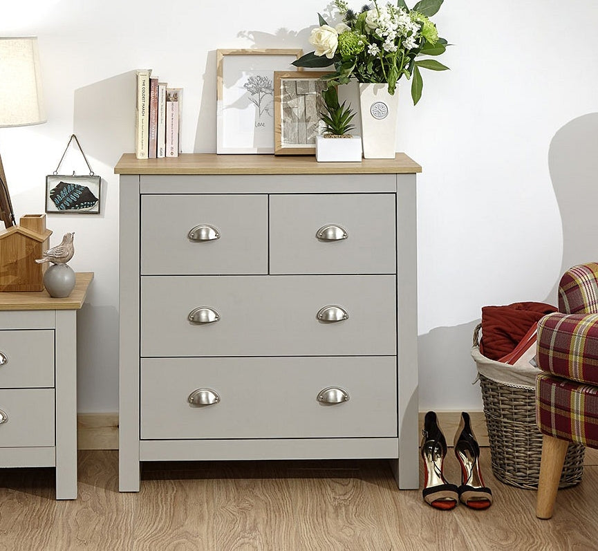 Lancashire Grey 2+2 Drawer Chest