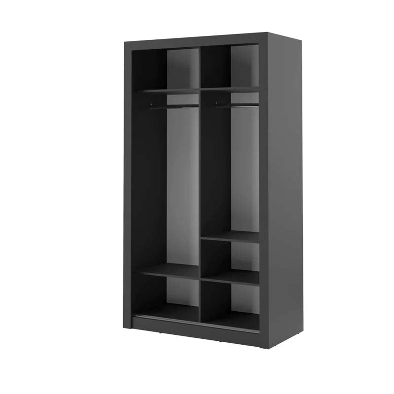 Leeds Black Sliding Door Wardrobe 120cm
