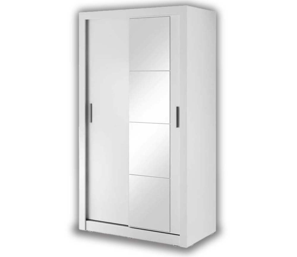 Leeds White Sliding Door Wardrobe 120cm
