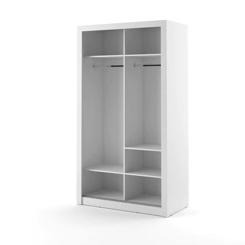 Leeds White Sliding Door Wardrobe 120cm