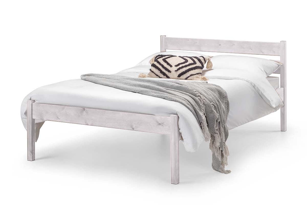 Lenton White Double Bed Frame