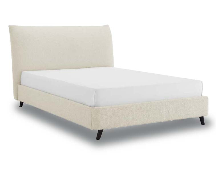 Libros Pillow Back Ivory Boucle Double Bed Frame