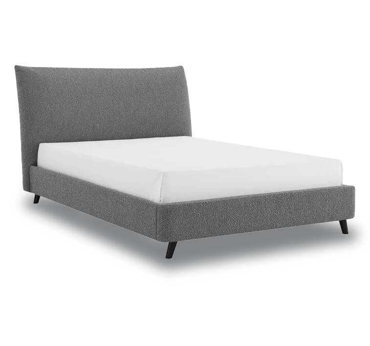 Libros Pillow Back Grey Boucle Double Bed Frame