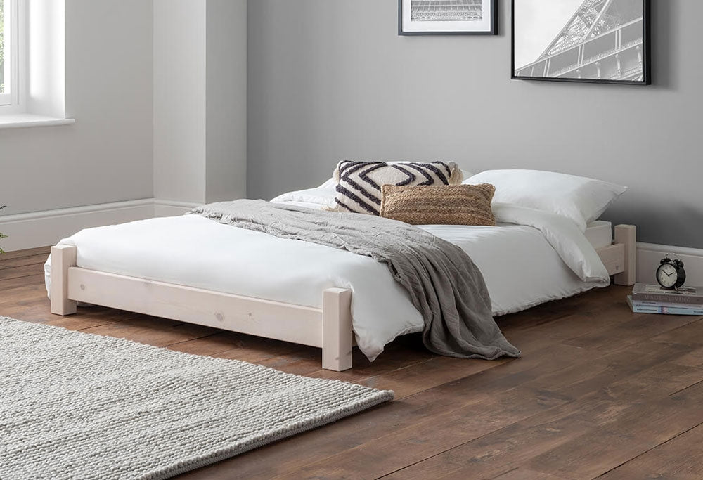 Tokyo Low White Three Quarter Bed Frame