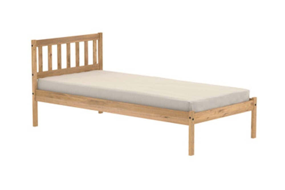 Lisa Waxed Pine Double Bed Frame