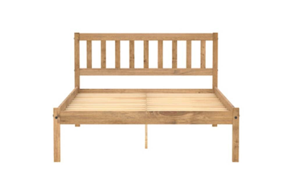 Lisa Waxed Pine Double Bed Frame