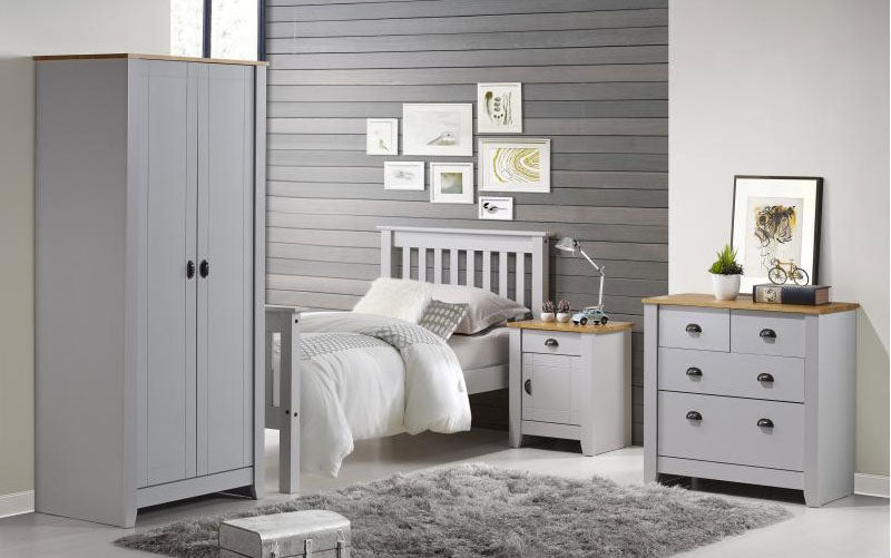 London Grey Bedside Locker