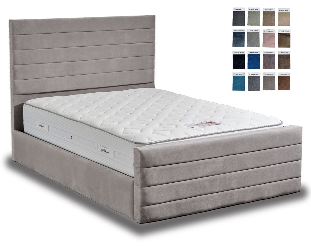 Lotus Upholstered Double Bed Frame