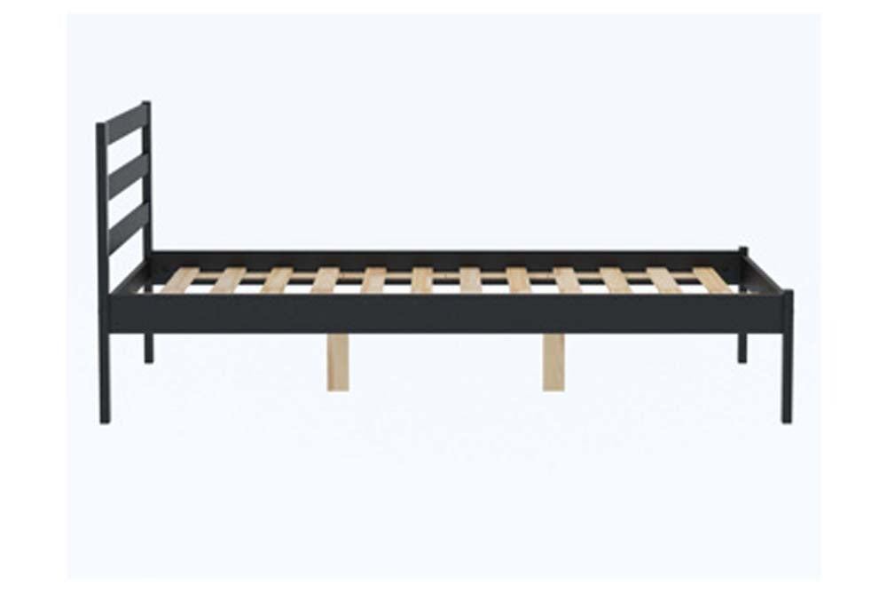Luna Black Pine Three Quarter Bed Frame