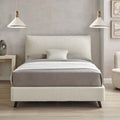 Libros Pillow Back Ivory Boucle King Size Bed Frame