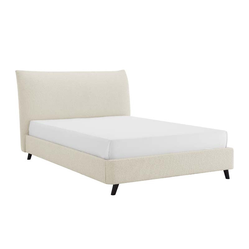 Libros Pillow Back Ivory Boucle King Size Bed Frame