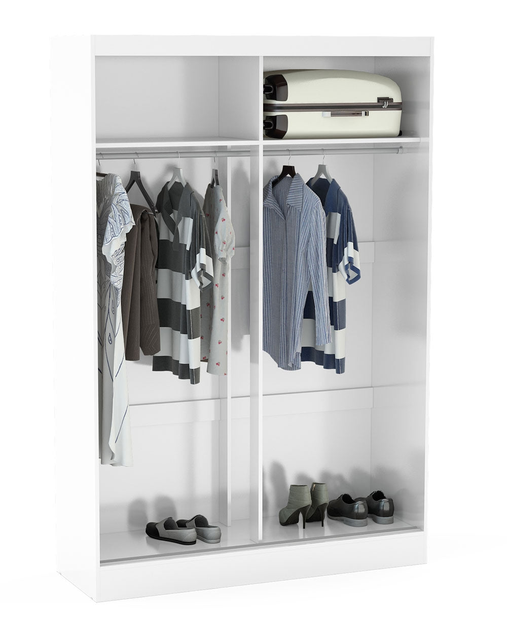 Links High Gloss White 2 Sliding Door Wardrobe With Mirror