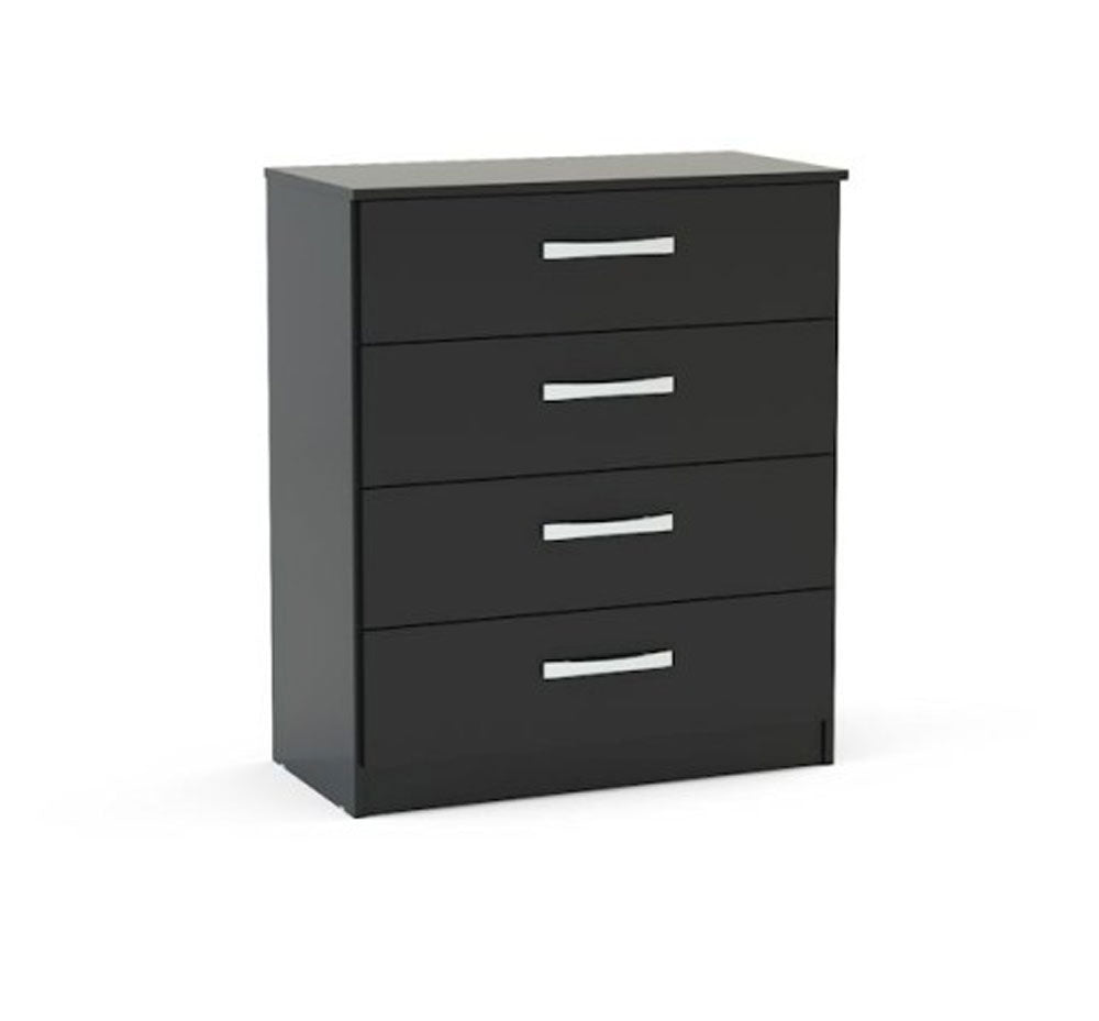 Links High Gloss Black 4 Drawer Chest