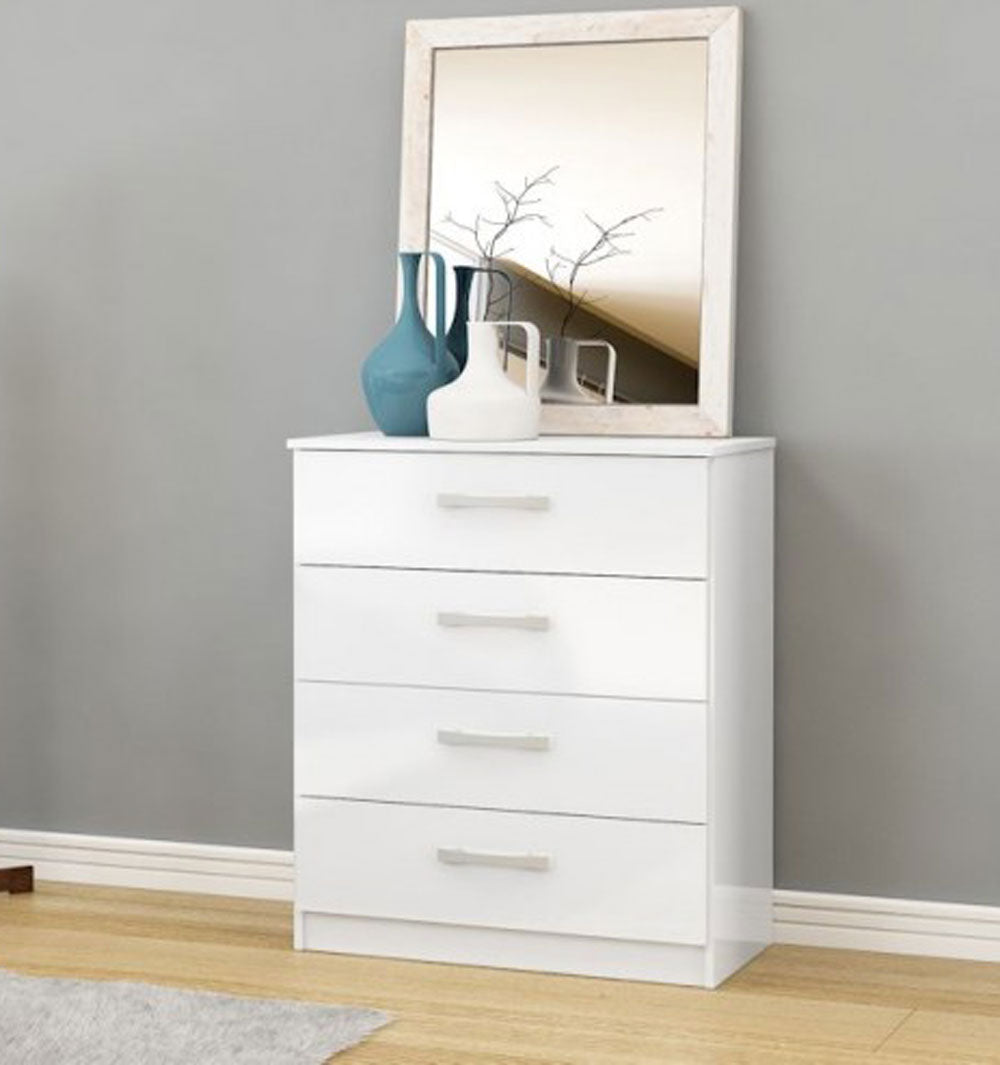 Links High Gloss White 4 Drawer Chest