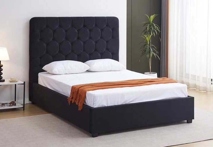 Mansion Black King Size Bed Frame