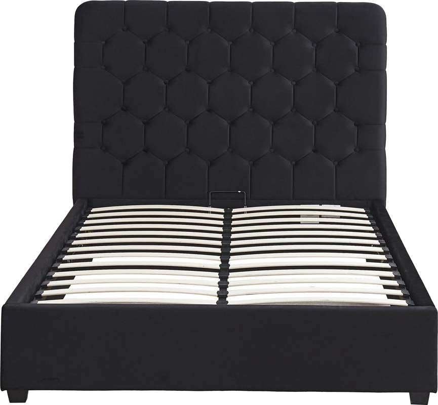Mansion Black King Size Ottoman Bed Frame