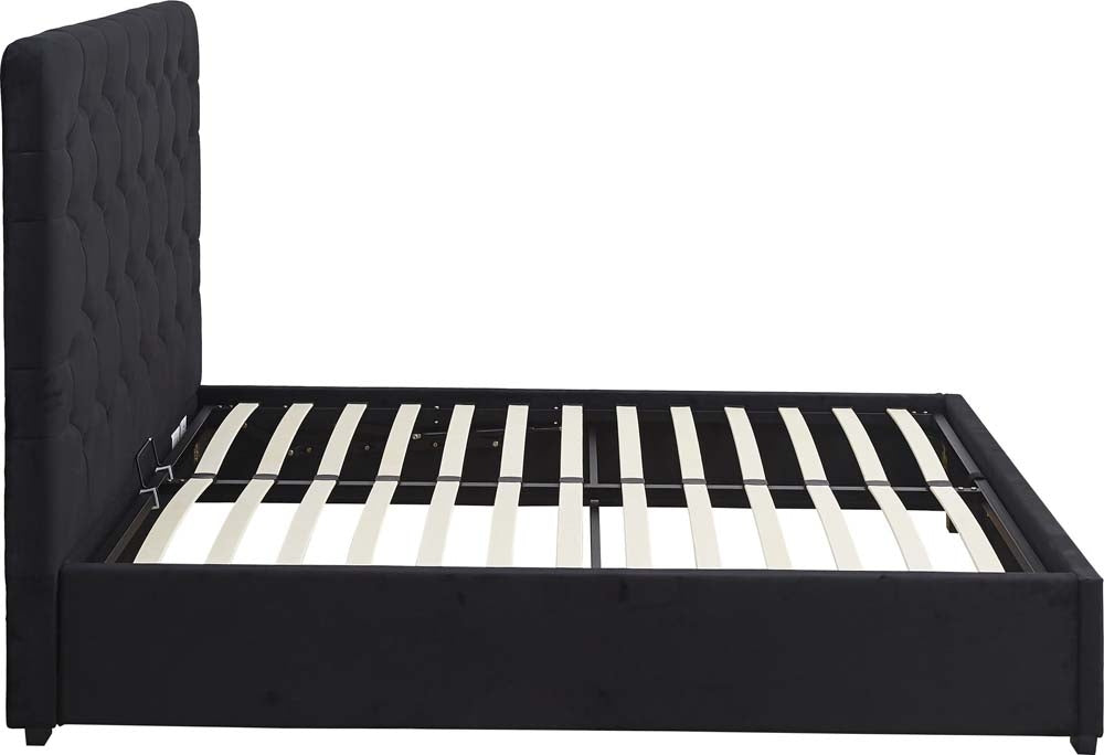 Mansion Black King Size Ottoman Bed Frame