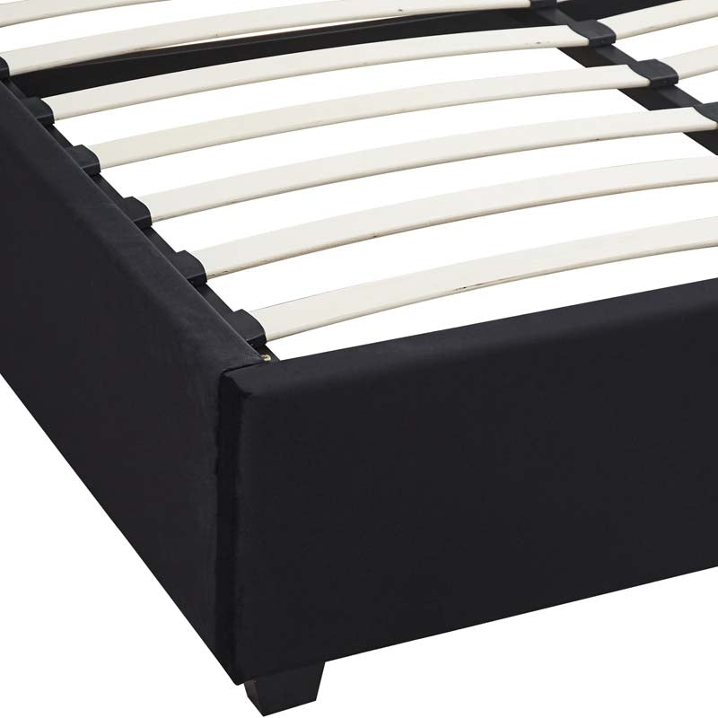 Mansion Black Double Ottoman Bed Frame
