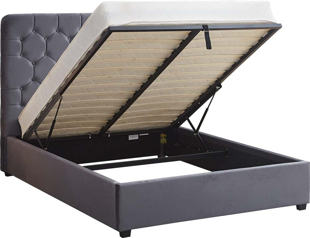 Mansion Grey King Size Ottoman Bed Frame
