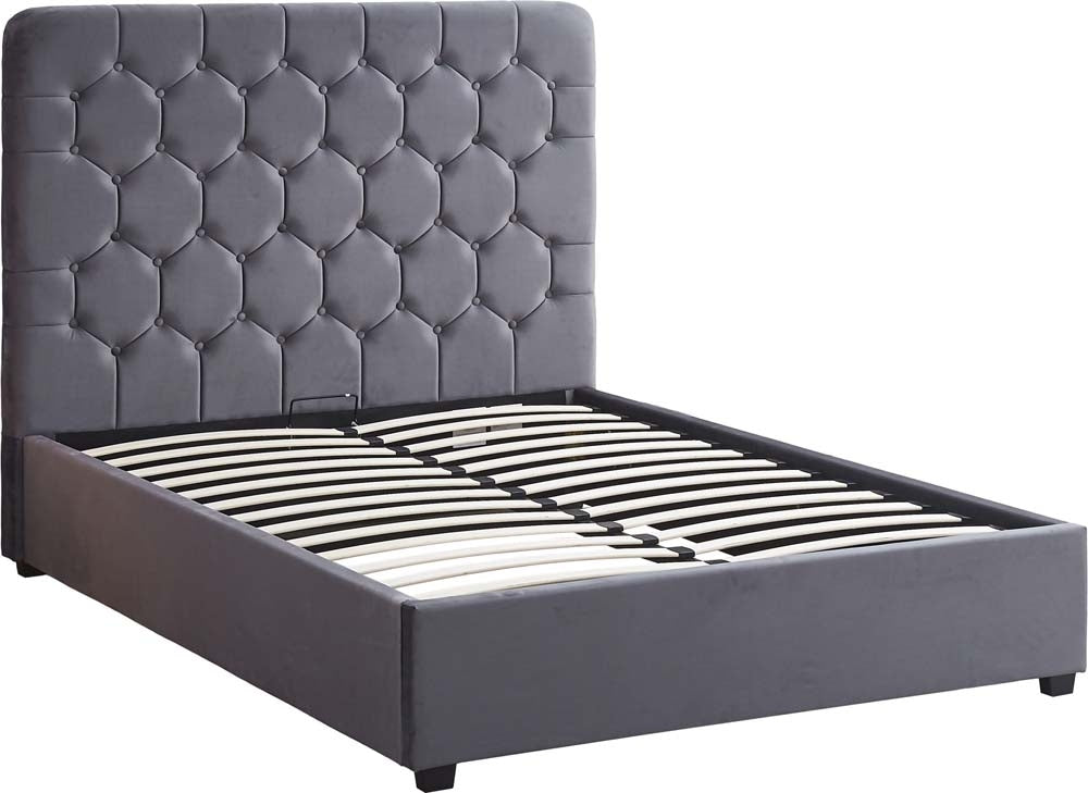 Mansion Grey Double Ottoman Bed Frame