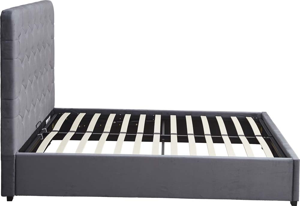 Mansion Grey Double Ottoman Bed Frame