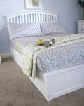 Madrillo White King Size Ottoman Storage Bed Frame